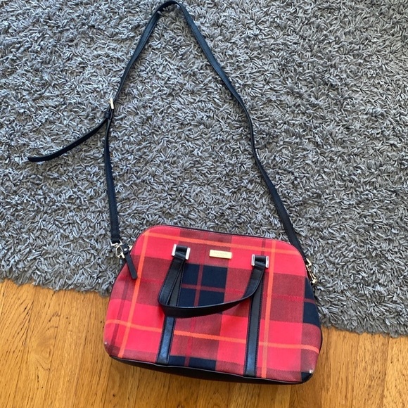 Kate Spade NY Newbury Lane Plaid Small Rachell Satchel - Picture 1 of 16
